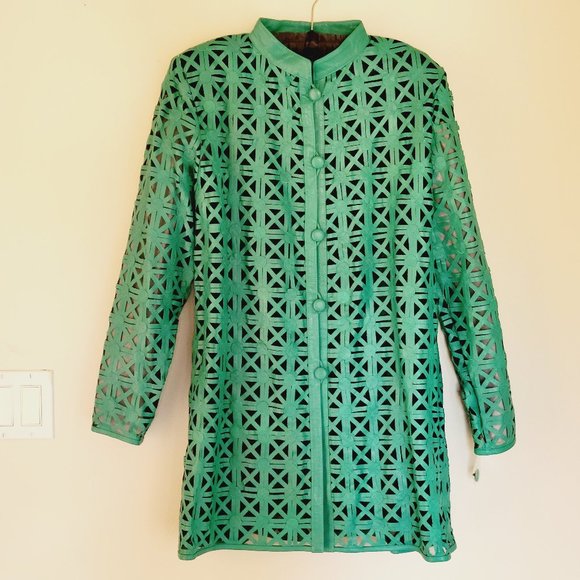 Dakota West Leather Ladies Jacket.Classic Window...